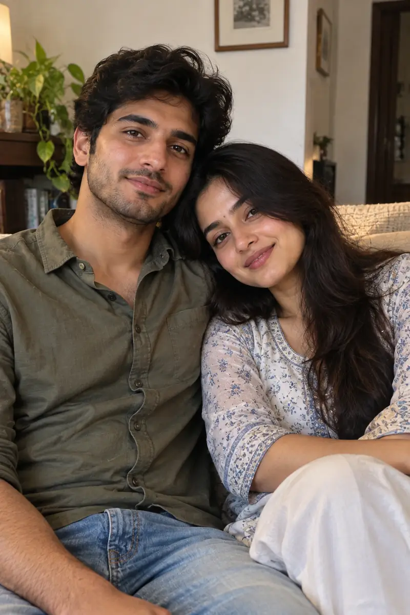 Divya and Ishaan at home